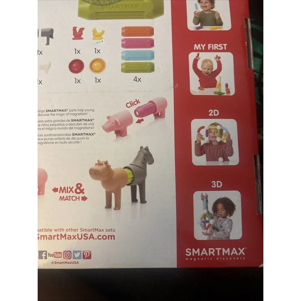 SmartMax My First Farm Animals STEM Building Blocks for Kids Ages 1-5